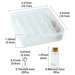 8Pcs Glass Jar Glass Bottles with Cork Stopper&nbsp;AJEW-FS0001-10