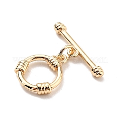 Rack Plating Brass Toggle Clasps&nbsp;KK-E034-09LG