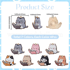 28Pcs 7 Colors Zinc Alloy Enamel Pendants&nbsp;FIND-BM0001-02