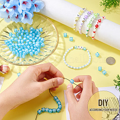 100Pcs 5 Colors Transparent Acrylic Beads&nbsp;TACR-TA0001-55B