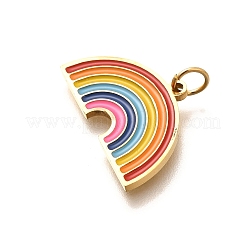 Pride 304 Stainless Steel Enamel Pendants&nbsp;STAS-B079-01G-06