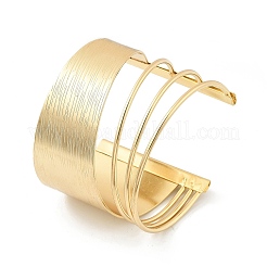 Alloy Open Cuff Bangles&nbsp;BJEW-K272-01G