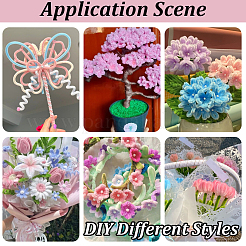 DIY Chenille Stem Tinsel Garland Craft Kits&nbsp;DIY-SC0033-14D
