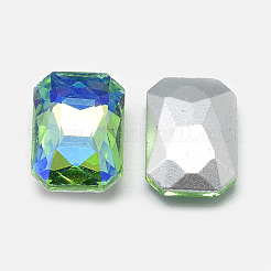 Pointed Back Glass Rhinestone Cabochons&nbsp;RGLA-T019-13x18mm-06