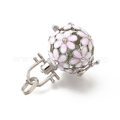 Alloy Crystal Rhinestone Bead Cage Pendants&nbsp;ENAM-M047-02P-D