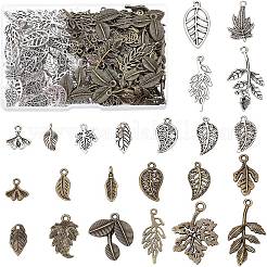 Tibetan Style Alloy Leaf Pendants&nbsp;TIBEP-PH0001-10-LF