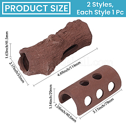 2Pcs 2 Styles Purple Clay Display Decorations&nbsp;DIY-GF0013-05