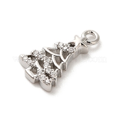 Brass Micro Pave Cubic Zirconia Charms&nbsp;KK-P278-07P