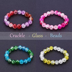 Baking Paint Crackle Glass Bead&nbsp;CCG-PH0002-8mm-02