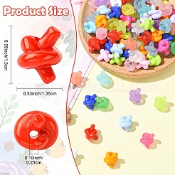 200Pcs 2 Styles Opaque & Frosted Transparent Acrylic Beads&nbsp;SACR-YW0002-11