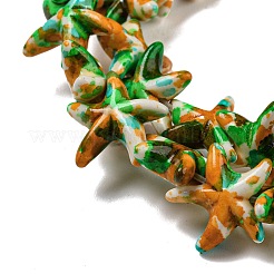 Spray Painted Synthetic Turquoise Beads Strands&nbsp;X-G-E617-A01-02