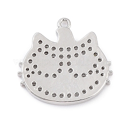 Rack Plating Brass Cubic Zirconia Pendants&nbsp;KK-D031-08