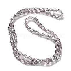 Electroplate Glass Beads Strands&nbsp;EGLA-P064-01B-PL02