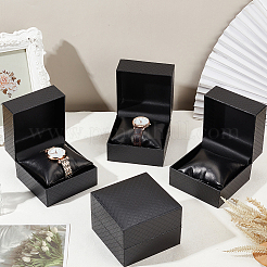 Square Diamond Print Cardboard Jewelry Watch Storage Boxes&nbsp;CON-WH0092-56