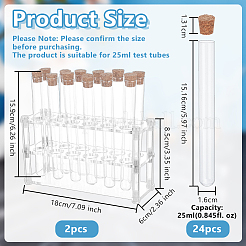 2Pcs Acrylic Multi-Use Colorimetrical Cylinder Tube Display Racks&nbsp;AJEW-OC0014-45