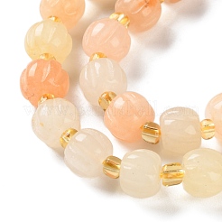Natural Golden Silk Jade Beads Strands&nbsp;G-B135-B01-01