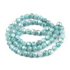 Opaque Frosted Glass Beads Strands&nbsp;EGLA-N006-076C