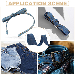 Synthetic Cotton Denim Ribbons for Bow Making&nbsp;SRIB-WH0011-270E