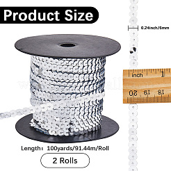 2Rolls Plastic Paillette Beads&nbsp;FIND-CY0001-13D