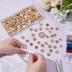200Pcs 10 Styles 2-Hole Natural Coconut Buttons&nbsp;DIY-GA0008-28