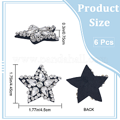 6Pcs Star Appliques&nbsp;PATC-GF0001-38