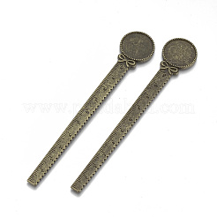 Tibetan Style Alloy Cabochon Setting&nbsp;TIBE-R001-02AB