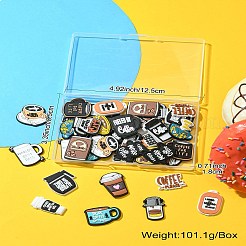 40Pcs 20 Styles Coffee Style PVC Cabochons&nbsp;KY-CJ0002-02