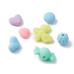 Rubberized Style Acrylic Beads&nbsp;SACR-FS0001-12