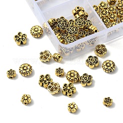 120Pcs 6 Styles Tibetan Style Alloy Beads&nbsp;TIBEB-YW0001-30