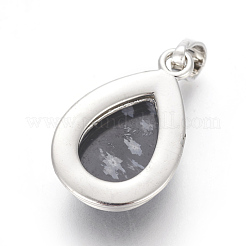 Natural Snowflake Obsidian Pendants&nbsp;G-L512-C18