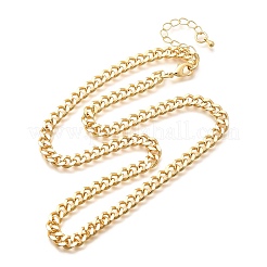 Brass Cuban Link Chain Necklaces for Women&nbsp;NJEW-U022-01G
