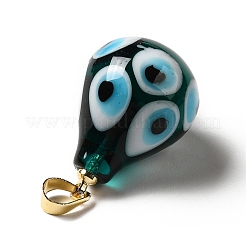 Handmade Evil Eye Lampwork Pendants&nbsp;LAMP-F026-04D