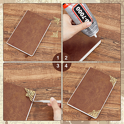 120Pcs 12 Styles Zinc Alloy & Iron Triangle Book Corner Protector&nbsp;FIND-PH0029-02