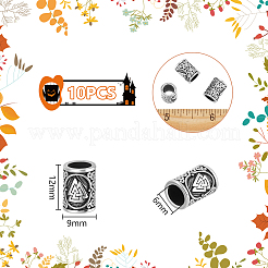 10Pcs 304 Stainless Steel European Beads&nbsp;FIND-UN0003-86