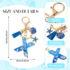 Star Resin & Shell Keychains&nbsp;KEYC-TAC00087-01X