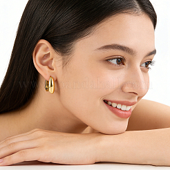 Geometric Square 304 Stainless Steel Hoop Earrings for Women&nbsp;AB5597