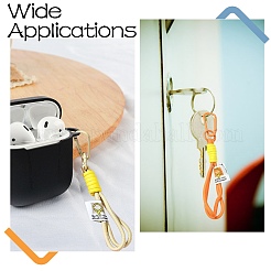 12Pcs 12 Colors Umbrella Cord Nylon Rope Pendant Decorations Carabiner&nbsp;KEYC-CJ0001-18