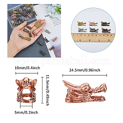 36Pcs 6 Colors Tibetan Style Alloy European Beads&nbsp;PALLOY-FH0008-74