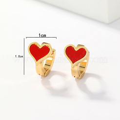 Romantic Heart 201 Stainless Steel Hoop Earrings&nbsp;CN6275