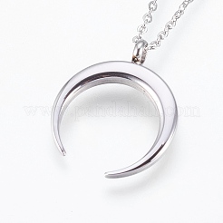 304 Stainless Steel Pendant  Necklaces&nbsp;NJEW-P224-16
