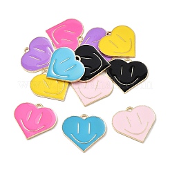 12Pcs 6 Colors Alloy Enamel Pendants&nbsp;ENAM-FP0001-77