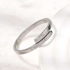 201 Stainless Steel Cuff Open Rings&nbsp;RJEW-Z141-02P