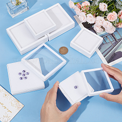 6Pcs 2 Styles Square Plastic Loose Diamond Storage Boxes&nbsp;CON-BC0007-16