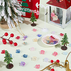 110Pcs 11 Colors Christmas Theme Transparent Spray Paint Glass Beads&nbsp;GLAA-PA0001-20