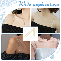 2 Pairs 2 Colors Zinc Alloy & Rhinestone Chain Shoulder Chains&nbsp;AJEW-FG0004-28