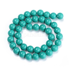 Dyed Natural Mashan Jade Beads Strands&nbsp;DJDA-E266-6mm-01