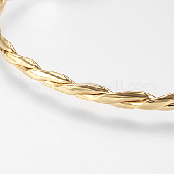 Brass Twisted Cuff Bangle&nbsp;X-BJEW-P168-F02