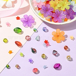 60G 3 Styles Transparent Acrylic Beads&nbsp;MACR-YW0003-73