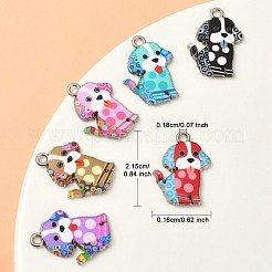 12Pcs 6 Colors Alloy Enamel Pandants&nbsp;ENAM-YW0003-80