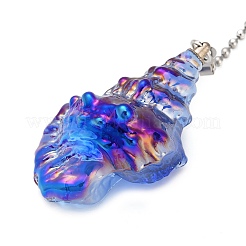 Glass Charms Ceiling Fan Pull Chain Extenders&nbsp;HJEW-H064-01A-P